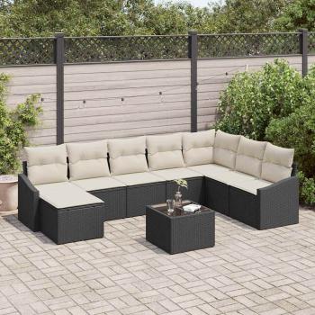 ARDEBO.de - 8-teiliges Garten Sofa Set mit Kissen, braun, Poly Rattan