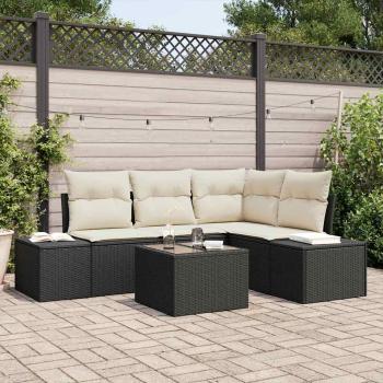 ARDEBO.de - 4-teiliges Garten-Sofa-Set mit Kissen Braun Poly-Rattan