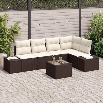 ARDEBO.de - 5-teiliges Garten Sofa Set mit Kissen Grau Poly Rattan