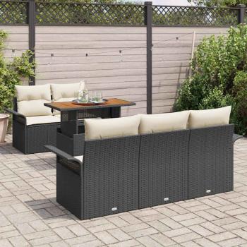 6-teiliges Garten-Sofa-Set mit Kissen
