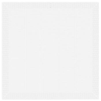 5 Teile Garten Essgruppe mit Kissen Weiß Poly Rattan