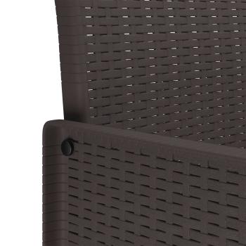 11-teiliges Garten-Essgruppe mit Kissen Braun Poly-Rattan