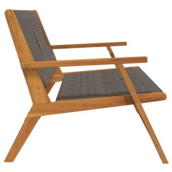 Gartenbank Grau 76x122x73 cm Massivholz Akazie