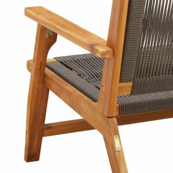 Gartenbank Grau 76x122x73 cm Massivholz Akazie