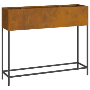 Hochbeet-Pflanzer 100x26x82 cm Wetterstahl