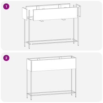 Hochbeet-Pflanzer 100x26x82 cm Wetterstahl