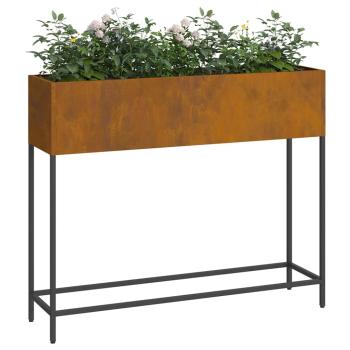 Hochbeet-Pflanzer 100x26x82 cm Wetterstahl