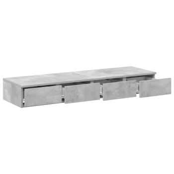 Bett Schubladen Beton Grau 120x36,5x16,5 cm