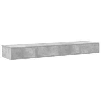 Nachttisch in Beton Grau - 135 x 36.5 x 16.5 cm aus Spanplatte
