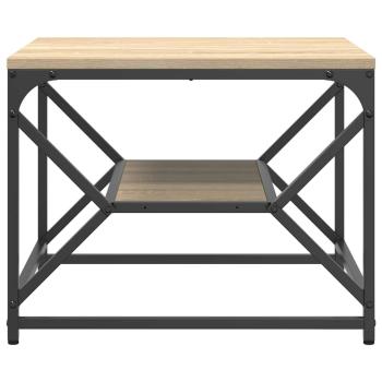 Couchtisch mit Regal in Sonoma-Eiche ? 51x50x40 cm ? Holzwerkstoff