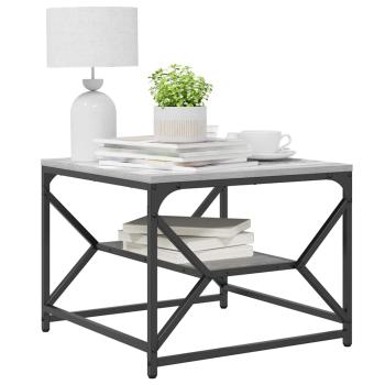 Couchtisch mit Regal - Grau Sonoma - 51x50x40 cm - Hergestellt aus Holzwerkstoff