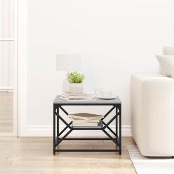 Couchtisch mit Regal - Grau Sonoma - 51x50x40 cm - Hergestellt aus Holzwerkstoff