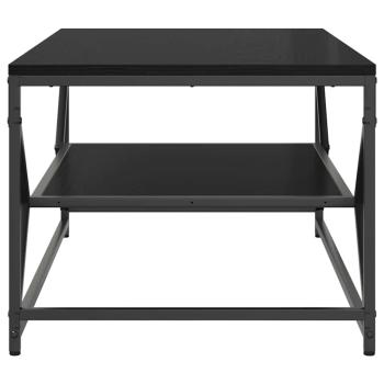 Couchtisch mit Regal schwarze Eiche 90x50x40 cm technisch bearbeitetes Holz