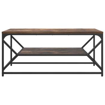 Couchtisch mit Regal Geräucherte Eiche 90x50x40 cm Spanplatte