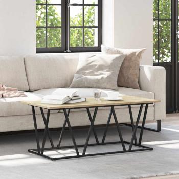 ARDEBO.de - Couchtisch Sonoma Eiche 100x50x40 cm aus Holzwerkstoff und Metall