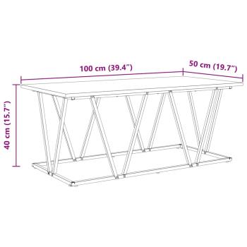 Couchtisch Sonoma Eiche 100x50x40 cm aus Holzwerkstoff und Metall