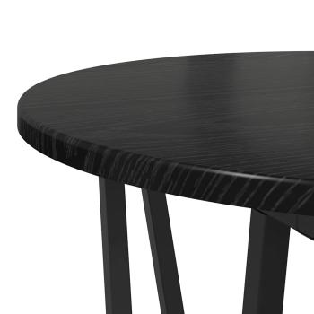 Beistelltischset aus 2 - Schwarze Eiche MDF und Metall