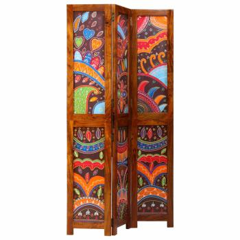 Raumteiler 3 Paneele Honigbraun 35x1.5x160 cm Massivholz Akazie