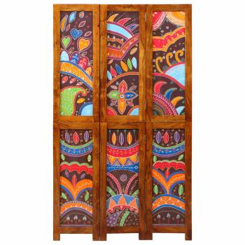 Raumteiler 3 Paneele Honigbraun 35x1.5x160 cm Massivholz Akazie