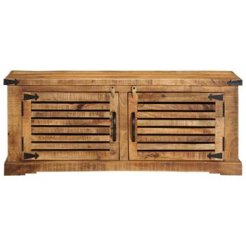 Schuhbank 110x38x45 cm Massivholz Raues Mango