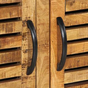 Schuhbank 110x38x45 cm Massivholz Raues Mango