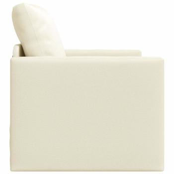 Schlafsofa 2-in-1 Creme 74x77x81 cm Kunstleder