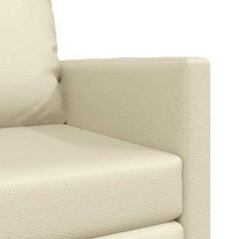Schlafsofa 2-in-1 Creme 74x77x81 cm Kunstleder