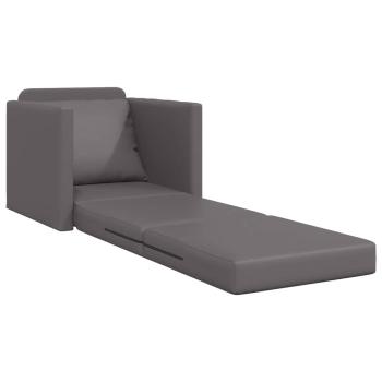 Boden Sofa Bett 2-in-1 Grau 74x77x81 cm Kunstleder