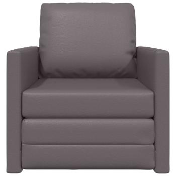 Boden Sofa Bett 2-in-1 Grau 74x77x81 cm Kunstleder
