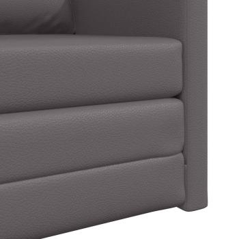 Boden Sofa Bett 2-in-1 Grau 74x77x81 cm Kunstleder