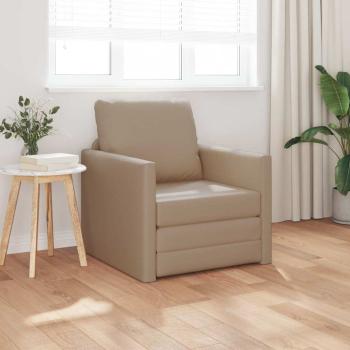 ARDEBO.de - Sofa-Bett 2-in-1 Cappuccino 74x77x81 cm Kunstleder