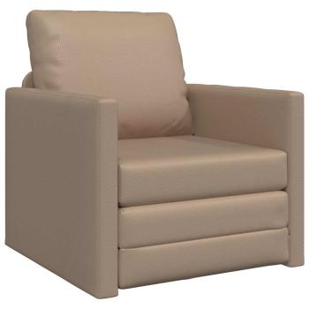 Sofa-Bett 2-in-1 Cappuccino 74x77x81 cm Kunstleder