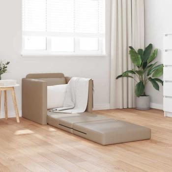 Sofa-Bett 2-in-1 Cappuccino 74x77x81 cm Kunstleder