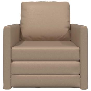 Sofa-Bett 2-in-1 Cappuccino 74x77x81 cm Kunstleder