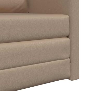 Sofa-Bett 2-in-1 Cappuccino 74x77x81 cm Kunstleder