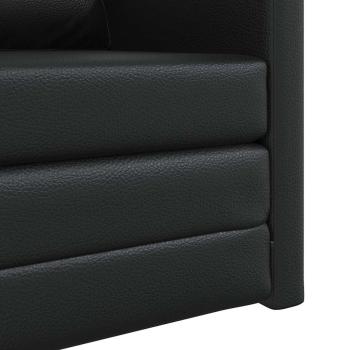 Futon Sofa Bett 2-in-1 Schwarz 74x77x81 cm Kunstleder