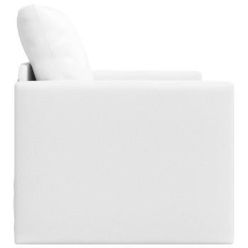 Boden-Sofa-Bett 2-in-1 Weiß 74x77x81 cm Kunstleder
