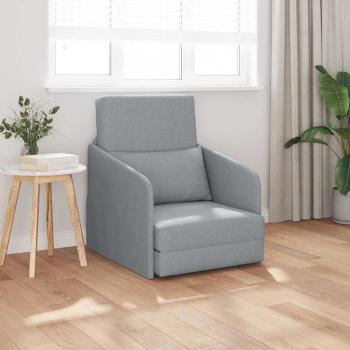 ARDEBO.de - Fußboden Schlafsofa 2-in-1 Hellgrau 65x80x83 cm Stoff