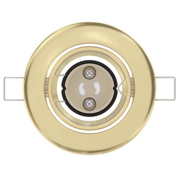 Eingebaute Spots 24 Stück Rund GU10 Gold Ø90 mm Stahl