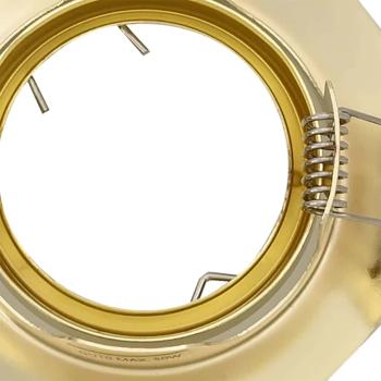 Eingebaute Spots 24 Stück Rund GU10 Gold Ø90 mm Stahl