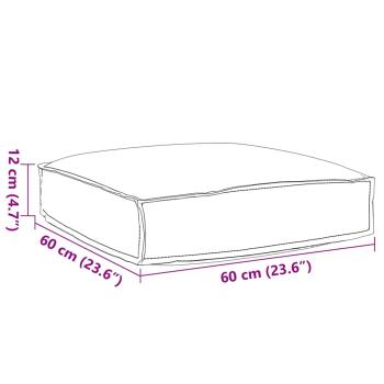 Palettkissen für Sitz Schwarz 60x60x12 cm Oxford-Stoff