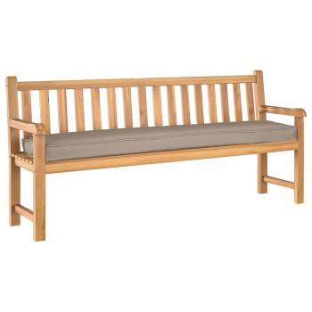 ARDEBO.de - Außenkissen Set aus 2 Taupe Polyester Groß Kissen Rechteckig