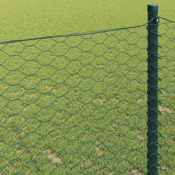 Sechseckzaun Grün 0.4x25 m Stahl