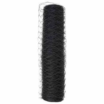 Hexagonzaun Grau 0.5x50 m Stahl