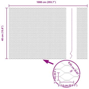 Sechseckzaun 0.4x10 m Feuerverzinkter Stahl
