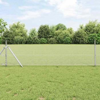 ARDEBO.de - Schweißgitterzaun 0,8 x 25 m Verzinkter Stahl Silber
