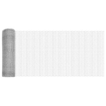 Schweißgitterzaun 0,8 x 25 m Verzinkter Stahl Silber