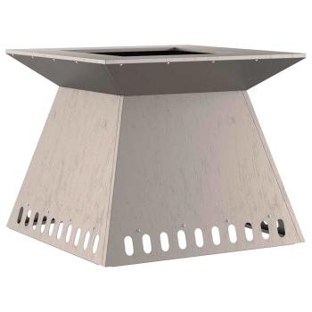 Feuerstelle 60x60x50 cm Verwitterter Stahl