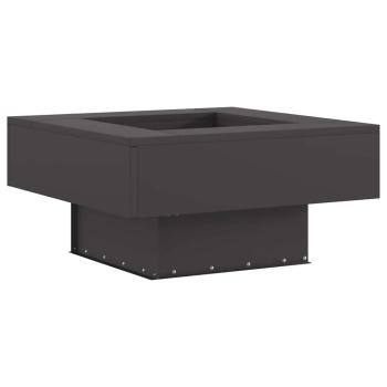 Feuerstelle Quadrat Schwarz 60x60x30 cm Stahl