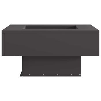 Feuerstelle Quadrat Schwarz 60x60x30 cm Stahl